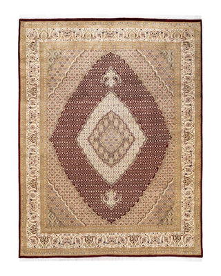Traditional Mogul Red Wool Area Rug 8' 1" x 10' 5" - Solo Rugs