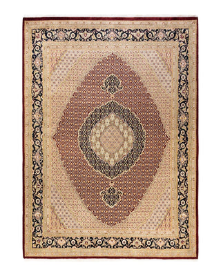 Traditional Mogul Red Wool Area Rug 8' 0" x 11' 1" - Solo Rugs