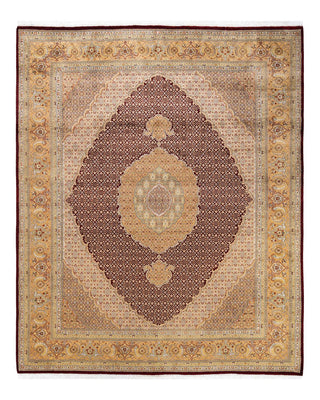 Traditional Mogul Red Wool Area Rug 8' 3" x 10' 2" - Solo Rugs