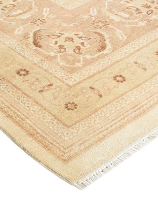 Traditional Mogul Ivory Wool Area Rug 8' 3" x 10' 3" - Solo Rugs
