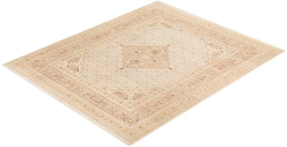 Traditional Mogul Ivory Wool Area Rug 8' 3" x 10' 3" - Solo Rugs