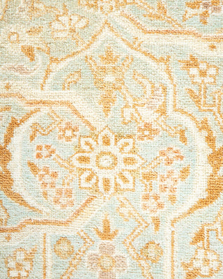 Traditional Mogul Light Blue Wool Area Rug 6' 0" x 8' 10" - Solo Rugs