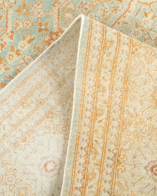 Traditional Mogul Light Blue Wool Area Rug 6' 0" x 8' 10" - Solo Rugs