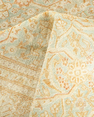 Traditional Mogul Light Blue Wool Area Rug 6' 0" x 8' 10" - Solo Rugs