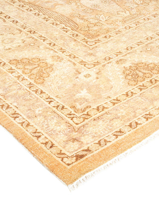 Traditional Mogul Beige Wool Area Rug 9' 5" x 12' 2" - Solo Rugs