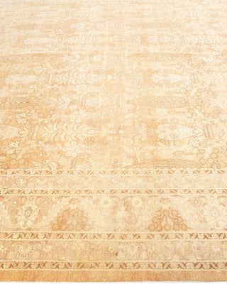 Traditional Mogul Beige Wool Area Rug 9' 5" x 12' 2" - Solo Rugs