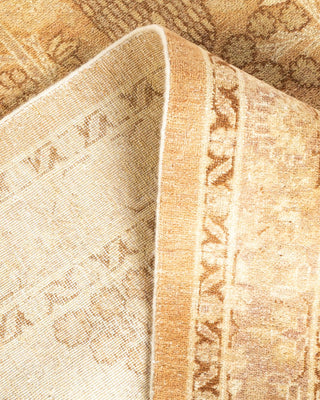 Traditional Mogul Beige Wool Area Rug 9' 5" x 12' 2" - Solo Rugs