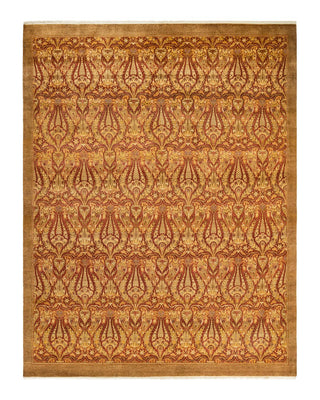 Traditional Mogul Yellow Wool Area Rug 8' 2" x 10' 5" - Solo Rugs