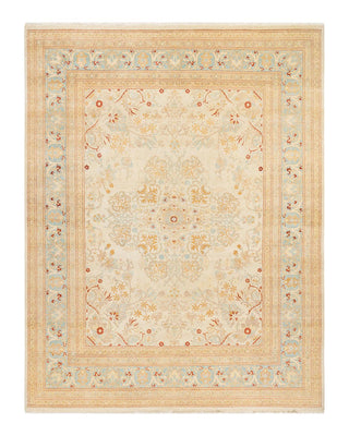 Traditional Mogul Ivory Wool Area Rug 8' 1" x 10' 5" - Solo Rugs