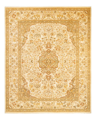 Traditional Mogul Ivory Wool Area Rug 8' 2" x 9' 10" - Solo Rugs