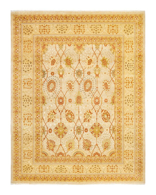 Traditional Mogul Ivory Wool Area Rug 8' 2" x 10' 5" - Solo Rugs