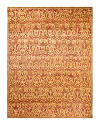 Traditional Mogul Yellow Wool Area Rug 9' 2" x 11' 10" - Solo Rugs