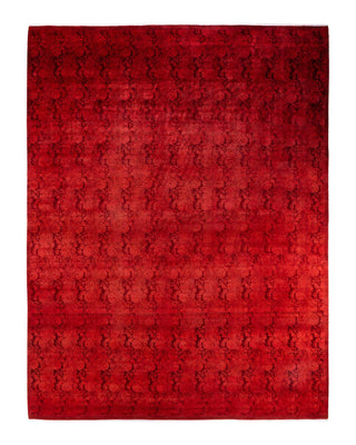 Contemporary Fine Vibrance Orange Wool Area Rug 10' 3" x 13' 4" - Solo Rugs