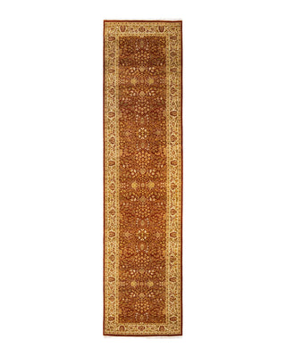 Traditional Mogul Orange Wool Runner 3' 1" x 13' 4" - Solo Rugs