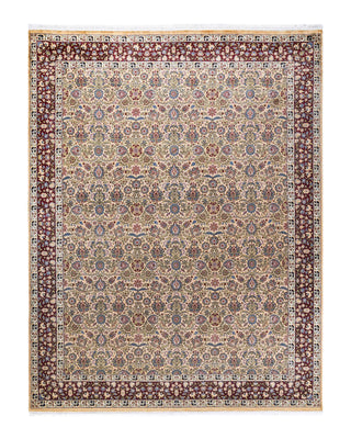 Traditional Mogul Ivory Wool Area Rug 8' 0" x 10' 3" - Solo Rugs