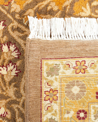 Traditional Mogul Brown Wool Area Rug 9' 2" x 12' 0" - Solo Rugs
