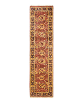 Contemporary Eclectic Pink Wool Runner 2' 6" x 9' 10" - Solo Rugs