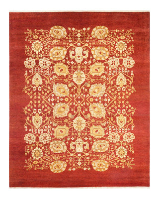 Contemporary Eclectic Red Wool Area Rug 8' 2" x 10' 0" - Solo Rugs