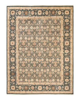 Contemporary Eclectic Black Wool Area Rug 9' 1" x 11' 10" - Solo Rugs