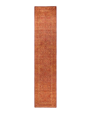 Traditional Mogul Orange Wool Runner 2' 7" x 11' 10" - Solo Rugs