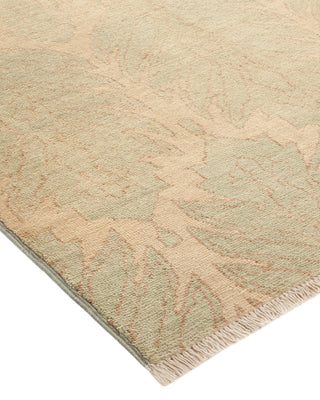 Contemporary Eclectic Green Wool Area Rug 8' 10" x 12' 3" - Solo Rugs