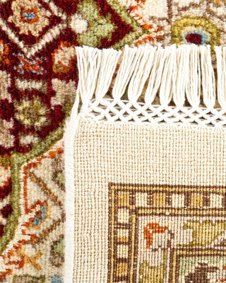 Traditional Mogul Ivory Wool Area Rug 9' 2" x 11' 10" - Solo Rugs