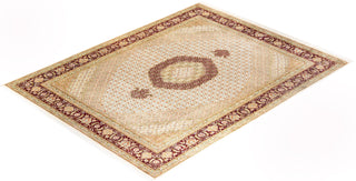 Traditional Mogul Ivory Wool Area Rug 9' 2" x 11' 10" - Solo Rugs
