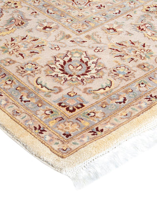 Traditional Mogul Beige Wool Area Rug 9' 0" x 12' 2" - Solo Rugs