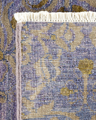 Contemporary Suzani Purple Wool Area Rug 9' 1" x 11' 8" - Solo Rugs