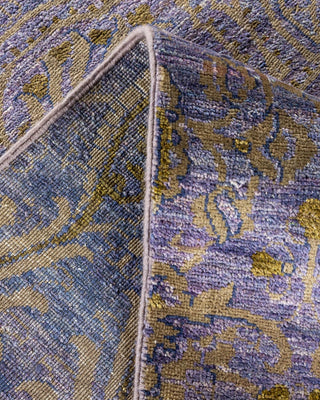 Contemporary Suzani Purple Wool Area Rug 9' 1" x 11' 8" - Solo Rugs