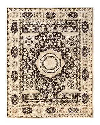 Contemporary Eclectic Brown Wool Area Rug 8' 8" x 11' 1" - Solo Rugs