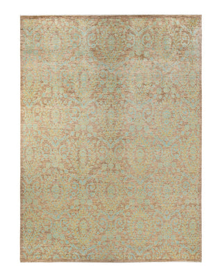 Contemporary Eclectic Ivory Wool Area Rug 9' 10" x 14' 1" - Solo Rugs