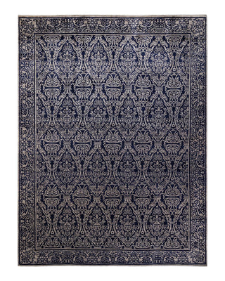 Contemporary Eclectic Gray Wool Area Rug 9' 1" x 12' 1" - Solo Rugs