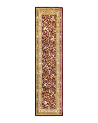 Traditional Mogul Red Wool Runner 2' 7" x 10' 6" - Solo Rugs