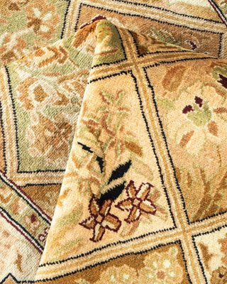 Traditional Mogul Brown Wool Area Rug 2' 8" x 4' 1" - Solo Rugs