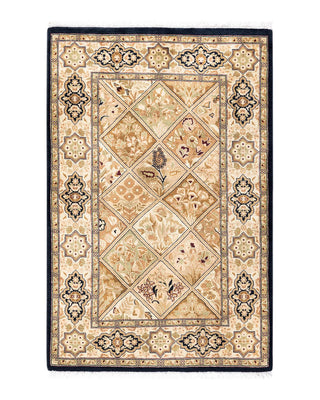 Traditional Mogul Brown Wool Area Rug 2' 8" x 4' 1" - Solo Rugs