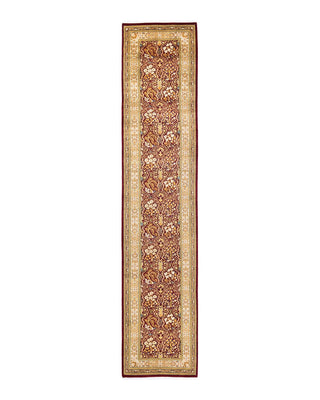Traditional Mogul Red Wool Runner 2' 7" x 12' 7" - Solo Rugs