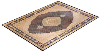 Traditional Mogul Blue Wool Area Rug 9' 1" x 12' 5" - Solo Rugs