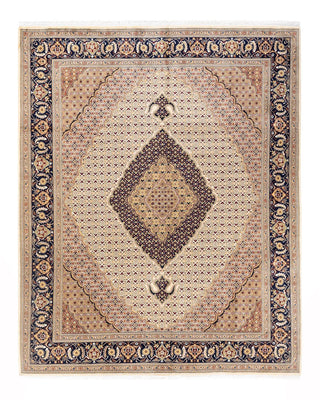 Traditional Mogul Ivory Wool Area Rug 8' 2" x 10' 5" - Solo Rugs