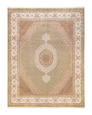 Traditional Mogul Green Wool Area Rug 8' 2" x 10' 3" - Solo Rugs