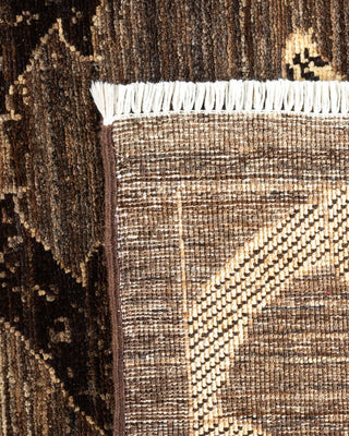 Contemporary Eclectic Brown Wool Area Rug 9' 1" x 12' 3" - Solo Rugs