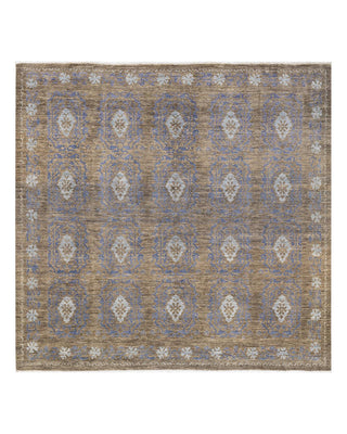 Contemporary Eclectic Gray Wool Square Area Rug 7' 10" x 8' 3" - Solo Rugs