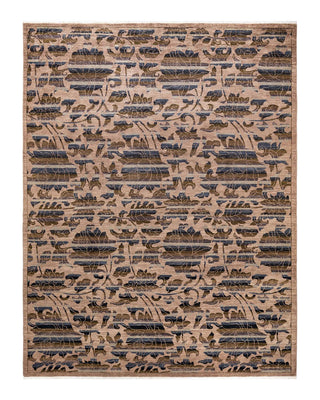 Contemporary Arts & Crafts Beige Wool Area Rug 8' 0" x 10' 4" - Solo Rugs