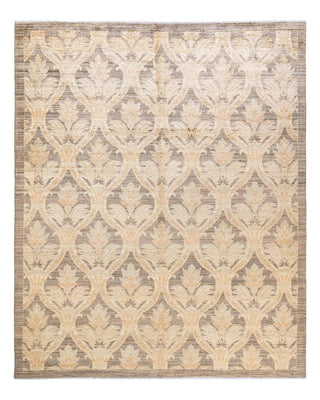 Traditional Oushak Ivory Wool Area Rug 8' 0" x 9' 9" - Solo Rugs