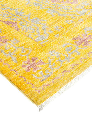Eclectic, One-of-a-Kind Handmade Area Rug - Yellow, 12' 3" x 12' 2" - Solo Rugs