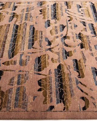 Contemporary Eclectic Beige Wool Area Rug 4' 2" x 6' 1" - Solo Rugs