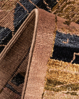 Contemporary Eclectic Beige Wool Area Rug 4' 2" x 6' 1" - Solo Rugs