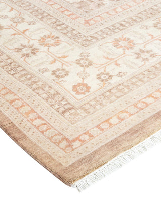 Traditional Mogul Beige Wool Area Rug 8' 1" x 9' 10" - Solo Rugs
