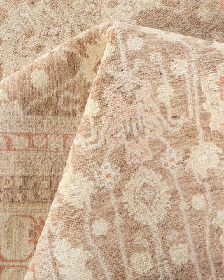 Traditional Mogul Beige Wool Area Rug 8' 1" x 9' 10" - Solo Rugs