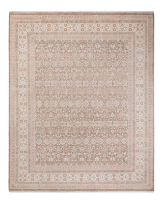Traditional Mogul Beige Wool Area Rug 8' 1" x 9' 10" - Solo Rugs